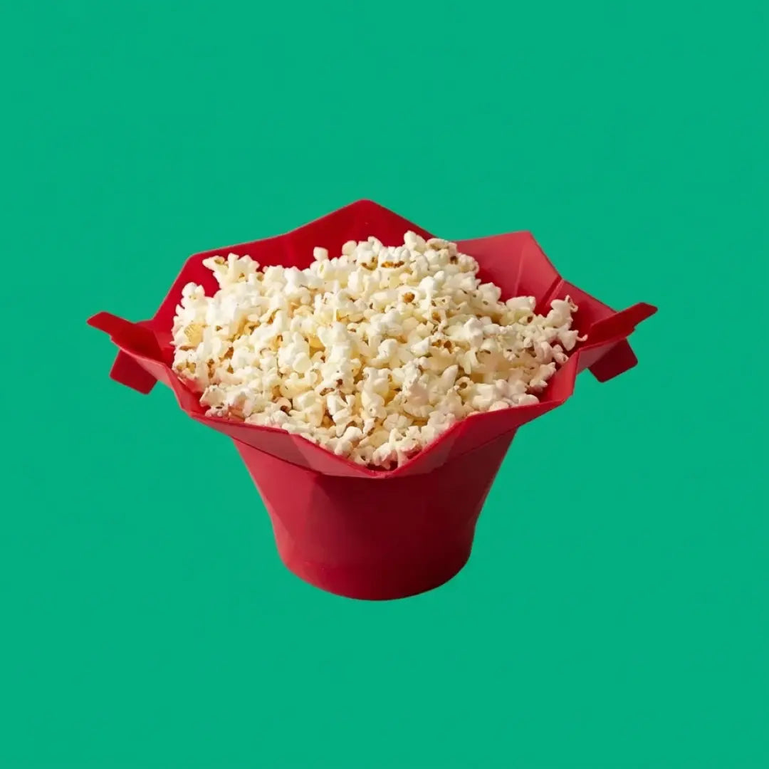 Balde de Pipoca Dobrável de Silicone para Micro-ondas