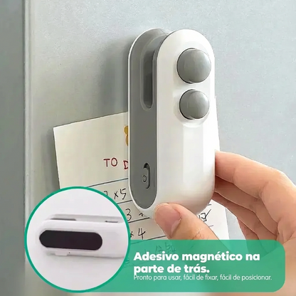 Seladora Térmica Portátil 2 em 1 Recarregável para Sacos Plásticos