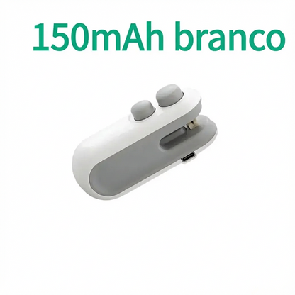 Seladora Térmica Portátil 2 em 1 Recarregável para Sacos Plásticos