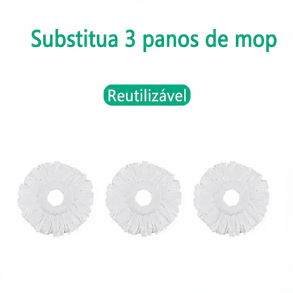 Mop Giratório 360° com Balde Duplo e Refil de Microfibra