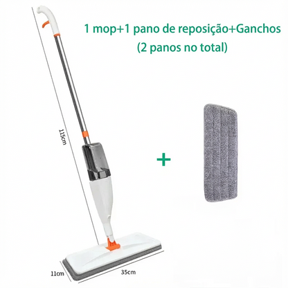 Mop Spray Doméstico com Reservatório e Refil de Microfibra