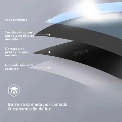 Protetor Solar Eletrostático para Vidro Lateral de Carro Antirreflexo