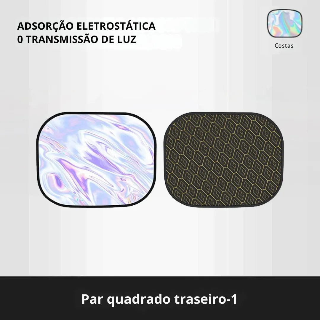 Protetor Solar Eletrostático para Vidro Lateral de Carro Antirreflexo