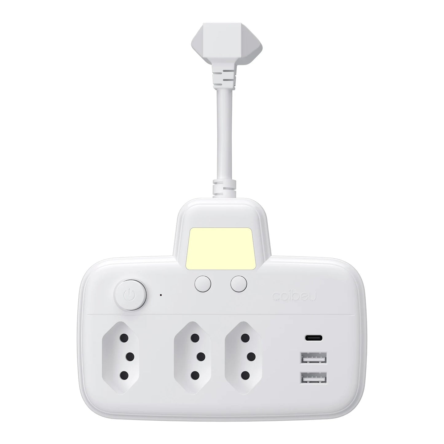 Extensão Elétrica com Filtro de Linha, 3 Tomadas Brasileiras e USB